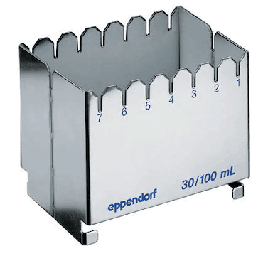德國艾本德（Eppendorf）ReservoirRack,用于存放10mL、30mL和100mL試劑槽。最多可以放置7個試劑槽模塊或試劑槽